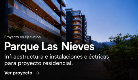 Infraestructura e instalaciones eléctricas desarrolladas por Fibertek para el proyecto residencial Parque Las Nieves.