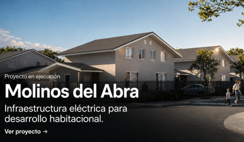 Instalaciones y obras eléctricas de Fibertek para el proyecto habitacional Molinos del Abra.