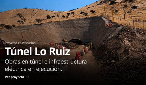Obras de infraestructura e instalaciones eléctricas en ejecución por Fibertek en el Túnel Lo Ruiz.
